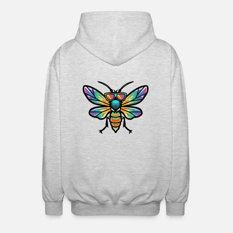 Libelle Cool Comic - Unisex Kapuzenjacke - Hellgrau meliert