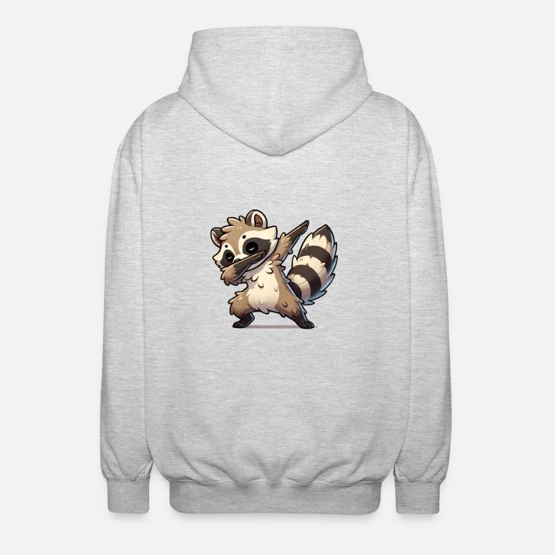 Dabbing de raton laveur - Veste à capuche unisexe - gris clair chiné