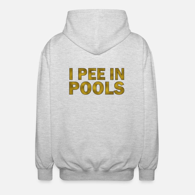 I pee in pools - Unisex Kapuzenjacke - Hellgrau meliert