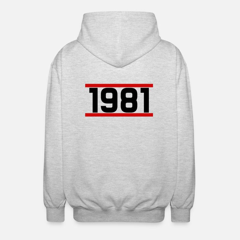 Alte Schule 1981 - Unisex Kapuzenjacke - Hellgrau meliert
