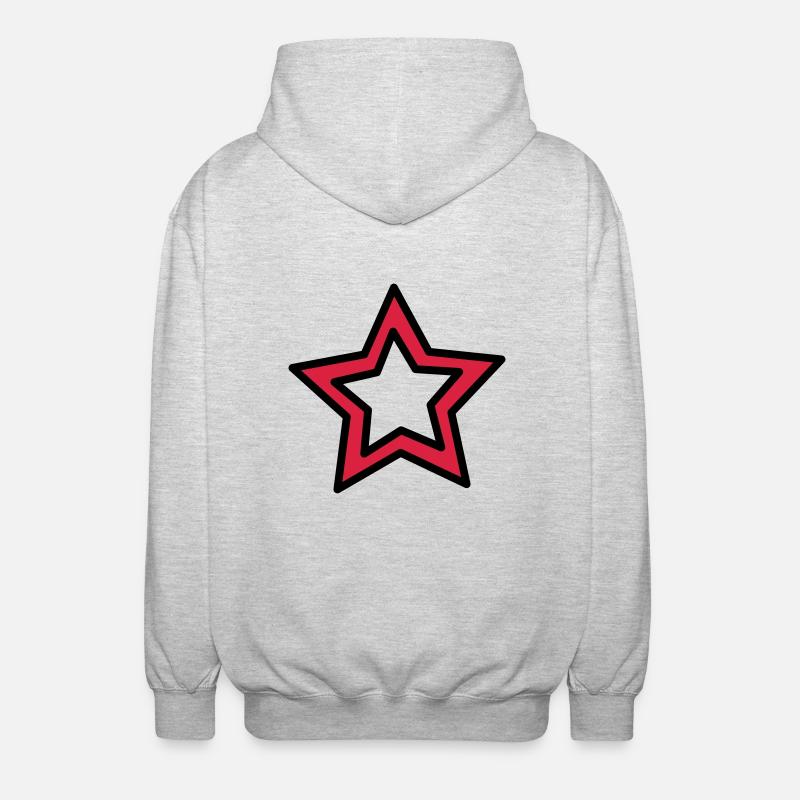 Kleiner Stern - Unisex Kapuzenjacke - Hellgrau meliert