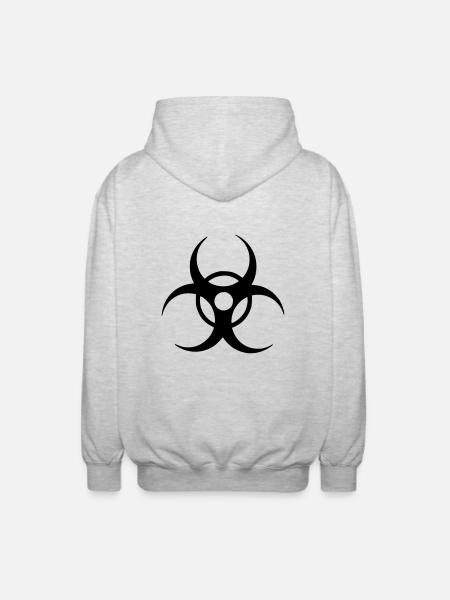 Biohazard - Unisex Kapuzenjacke - Hellgrau meliert