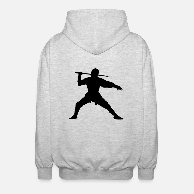 Ninja - Unisex Kapuzenjacke - Hellgrau meliert