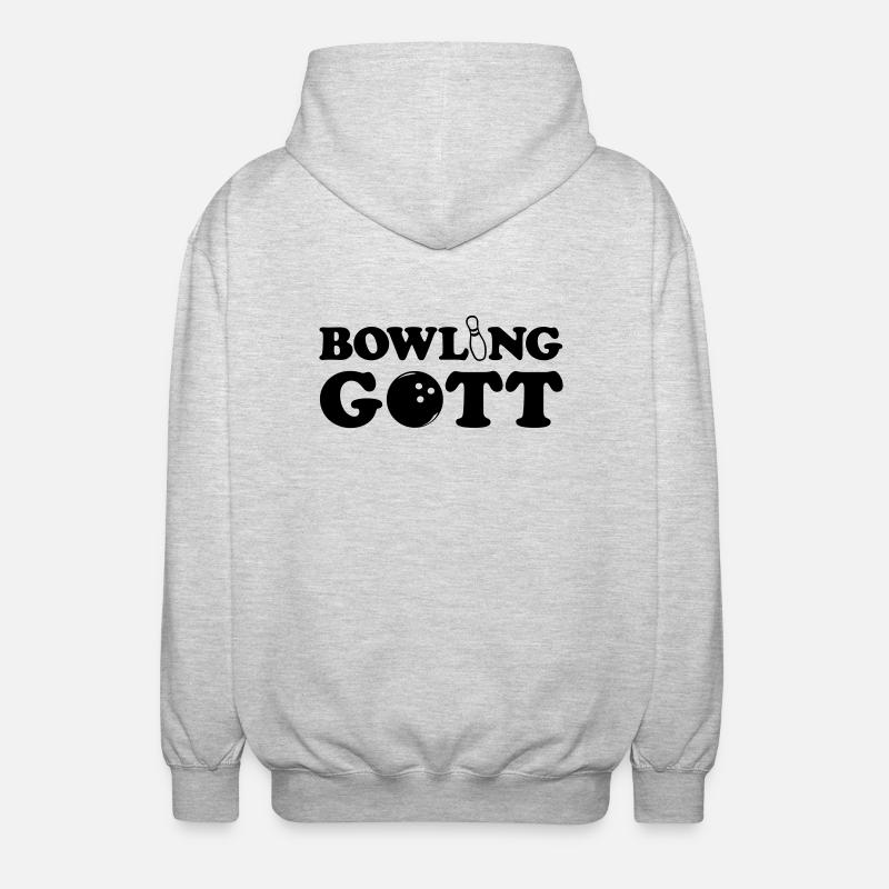 Bowling - Gott - Unisex Kapuzenjacke - Hellgrau meliert