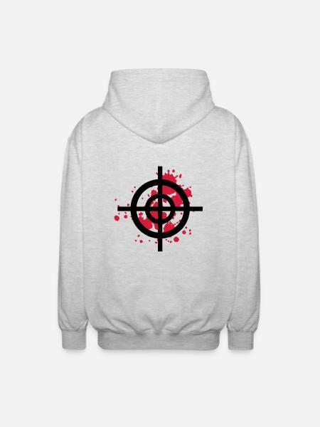 target blood protect css - Unisex Hooded Jacket - light heather grey