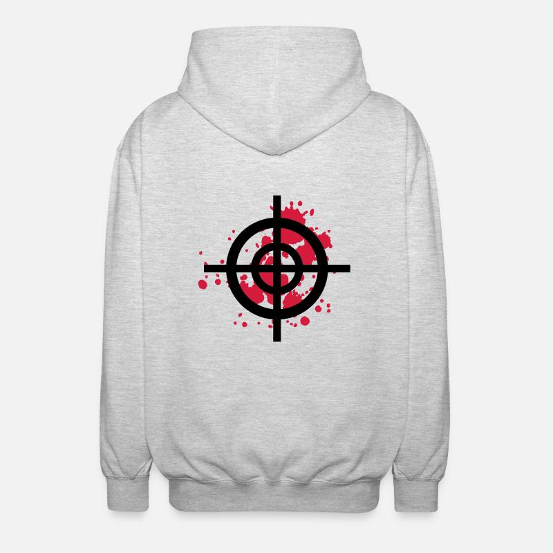 target blood protect css - Unisex Hooded Jacket - light heather grey