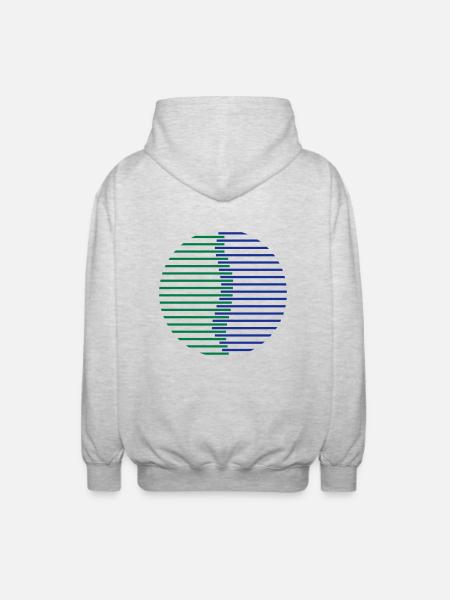 Wirbelsäule Kreis - Unisex Kapuzenjacke - Hellgrau meliert
