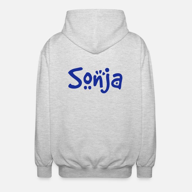 Sonja - Unisex Kapuzenjacke - Hellgrau meliert