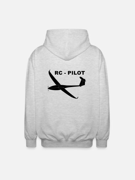 rc - pilot - Unisex Kapuzenjacke - Hellgrau meliert