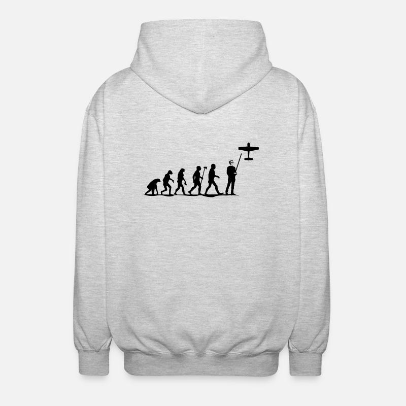 evolution modellfliegen - Unisex Kapuzenjacke - Hellgrau meliert