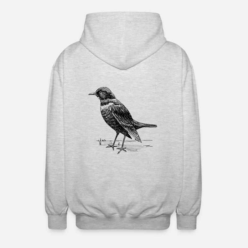 Amsel - Unisex Kapuzenjacke - Hellgrau meliert