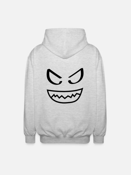 smiley - Veste à capuche unisexe - gris clair chiné
