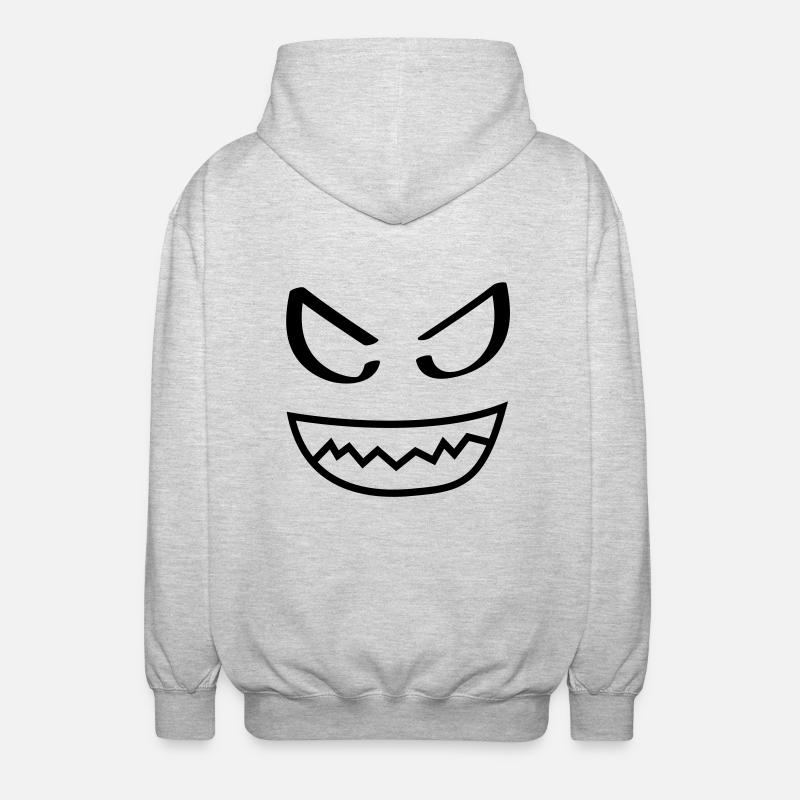 smiley - Veste à capuche unisexe - gris clair chiné
