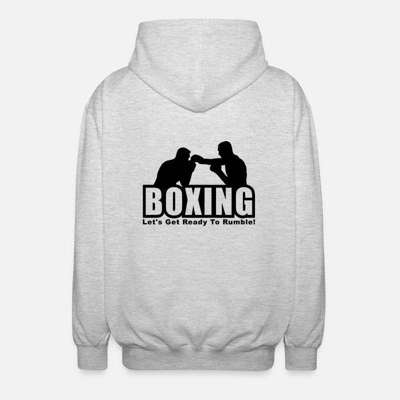 boxe thailandaise - Veste à capuche unisexe - gris clair chiné