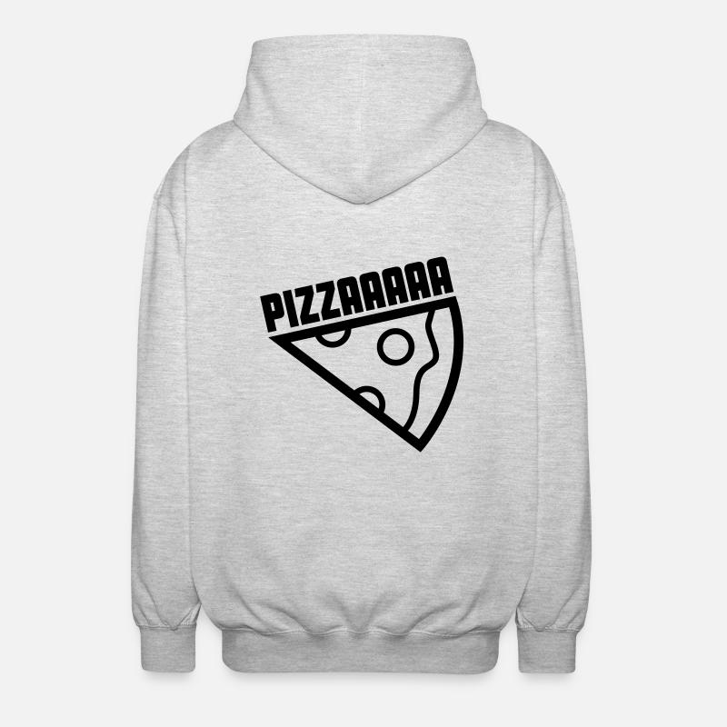 pizzaaaa - Unisex Kapuzenjacke - Hellgrau meliert