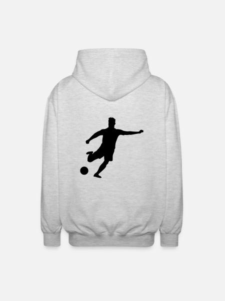 fussballer__f1 - Unisex Hooded Jacket - light heather grey