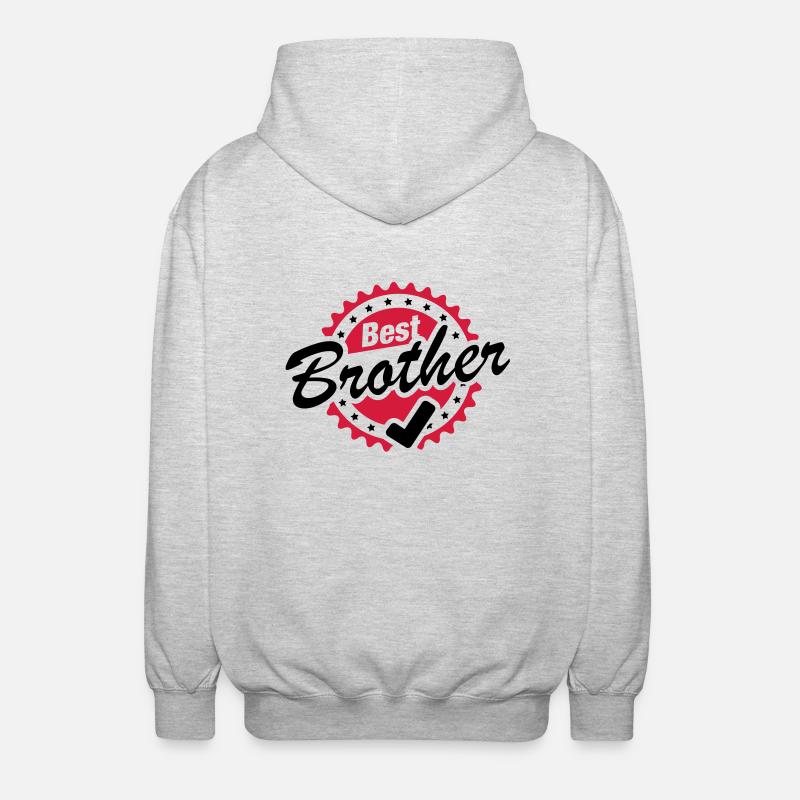 best_brother_rk2 - Unisex Kapuzenjacke - Hellgrau meliert