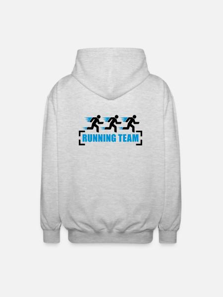 Running Team - Unisex Hooded Jacket - light heather grey