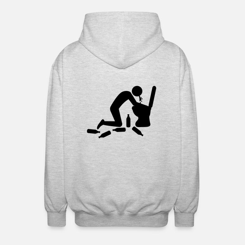 Vomit Toilette - Unisex Kapuzenjacke - Hellgrau meliert
