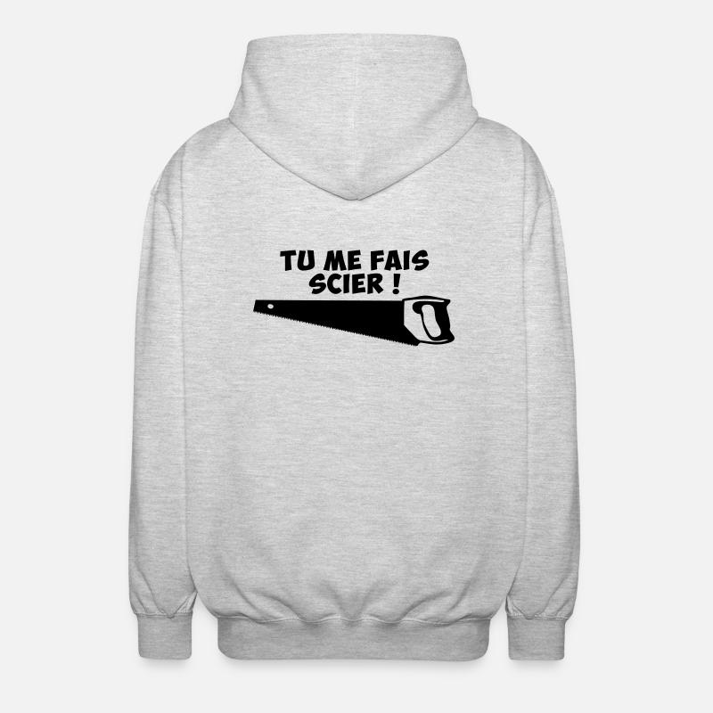 Sie machen mich sah - Unisex Kapuzenjacke - Hellgrau meliert
