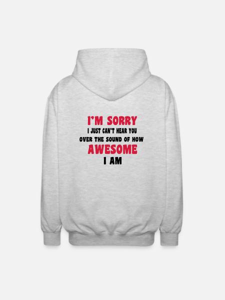 Awesome - Unisex Hooded Jacket - light heather grey