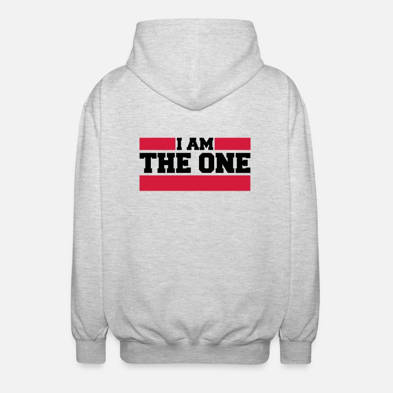 i_am_the_one - Veste à capuche unisexe - gris clair chiné