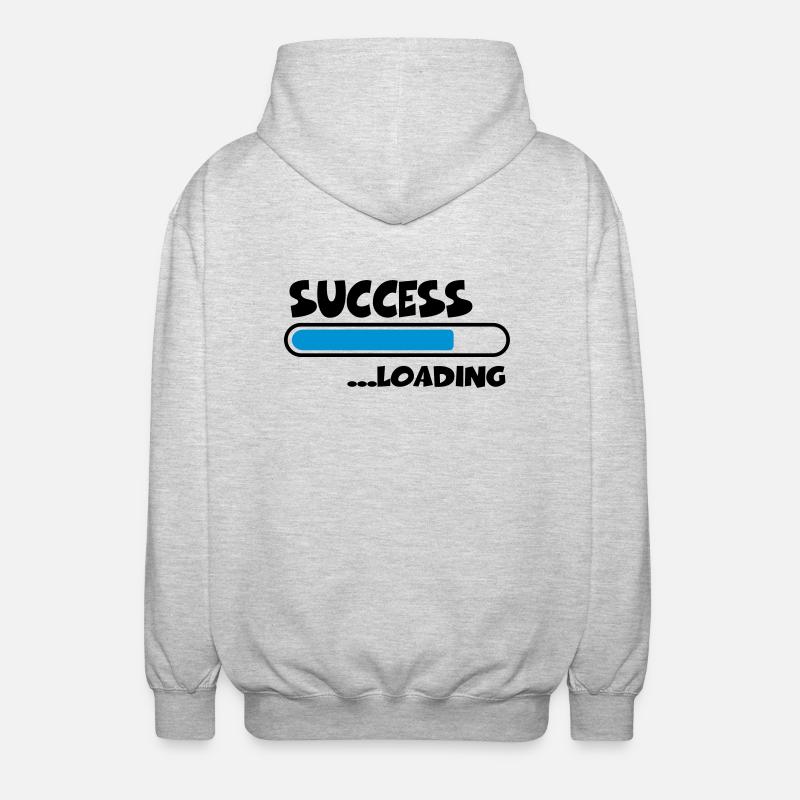 Success loading - Unisex Kapuzenjacke - Hellgrau meliert