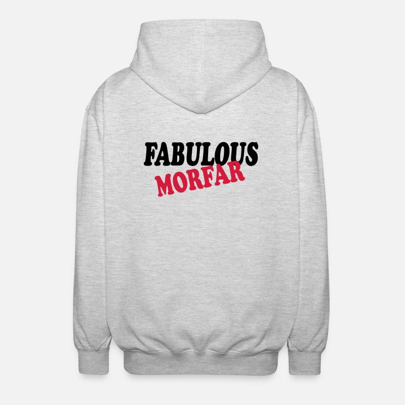 Fabulous morfar 111 - Veste à capuche unisexe - gris clair chiné