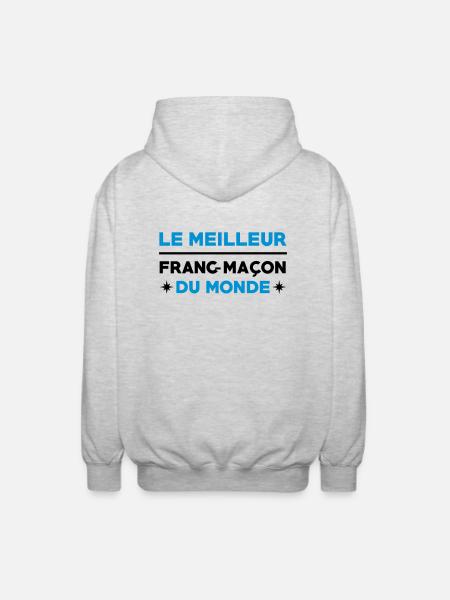 Franc-Maçonnerie / Franc Maçonnerie / Franc Maçon - Veste à capuche unisexe - gris clair chiné