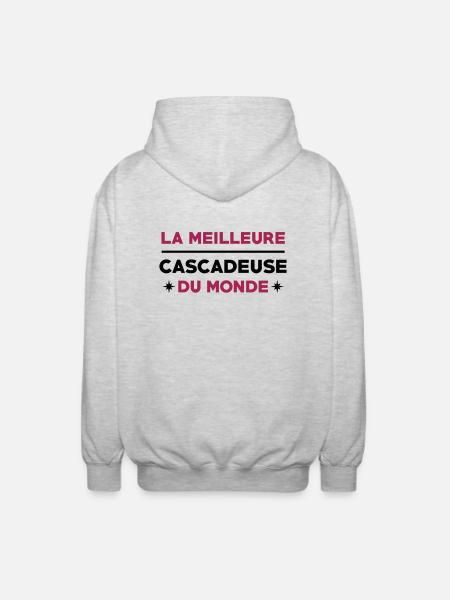 Cascadeur / Cascade / Voiture / Risque / Danger - Veste à capuche unisexe - gris clair chiné