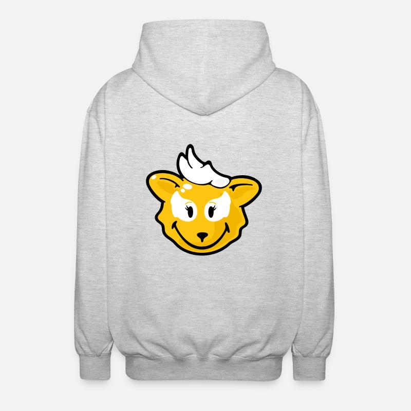 Smiley Fox - Unisex Hooded Jacket - light heather grey