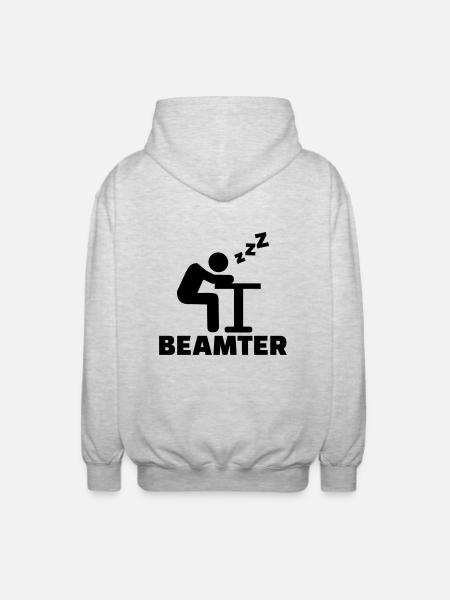 Beamter - Unisex Kapuzenjacke - Hellgrau meliert