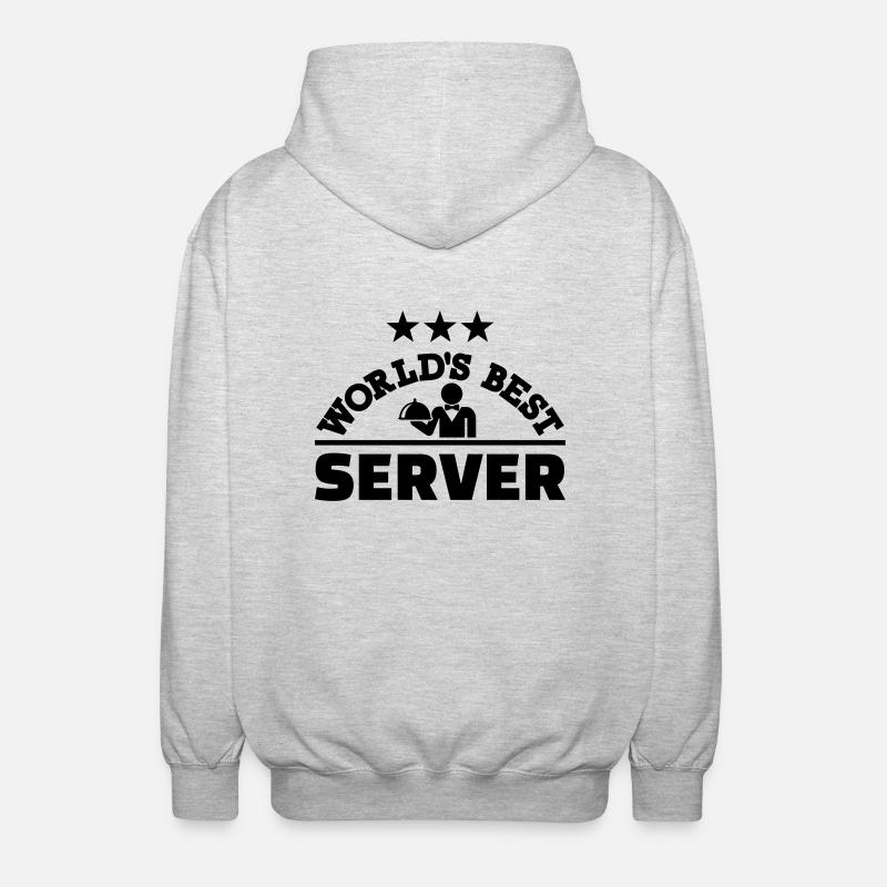 World’s best server - Veste à capuche unisexe - gris clair chiné