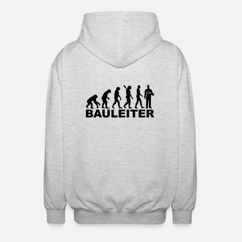 Bauleiter - Unisex Kapuzenjacke - Hellgrau meliert