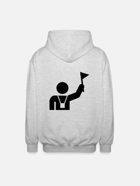 Reiseleiter - Unisex Kapuzenjacke - Hellgrau meliert