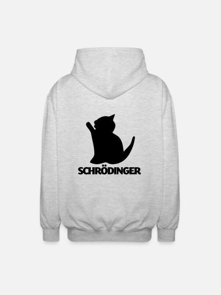 Geek Shirt: Schrödinger's Cat - Unisex Kapuzenjacke - Hellgrau meliert