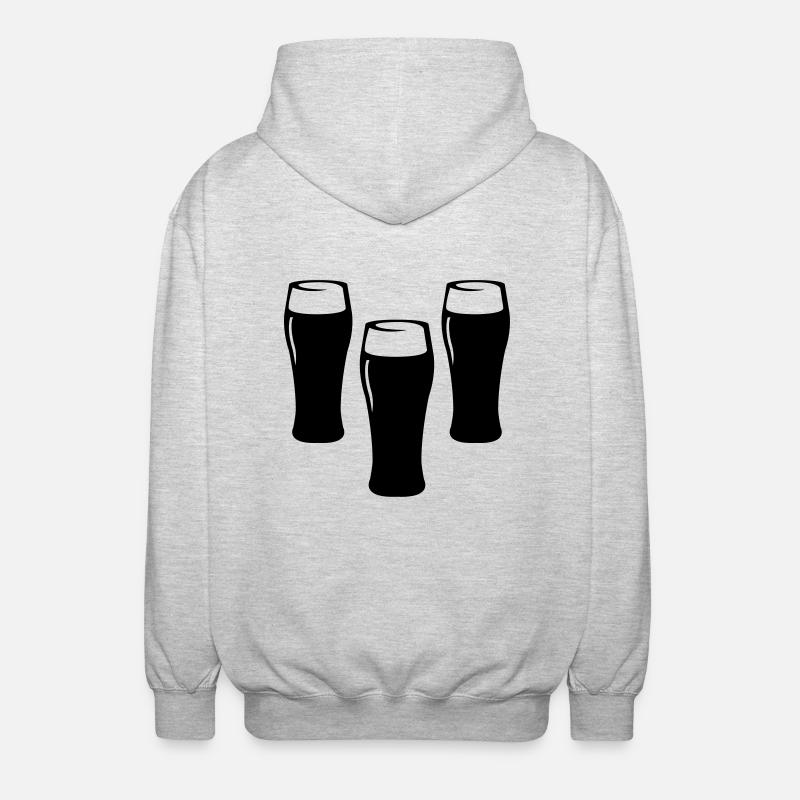 bier_glas_02 - Veste à capuche unisexe - gris clair chiné