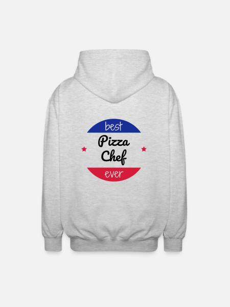 Pizza / Pizzaiolo / Pizza Chef / Pizzachef - Unisex Hooded Jacket - light heather grey