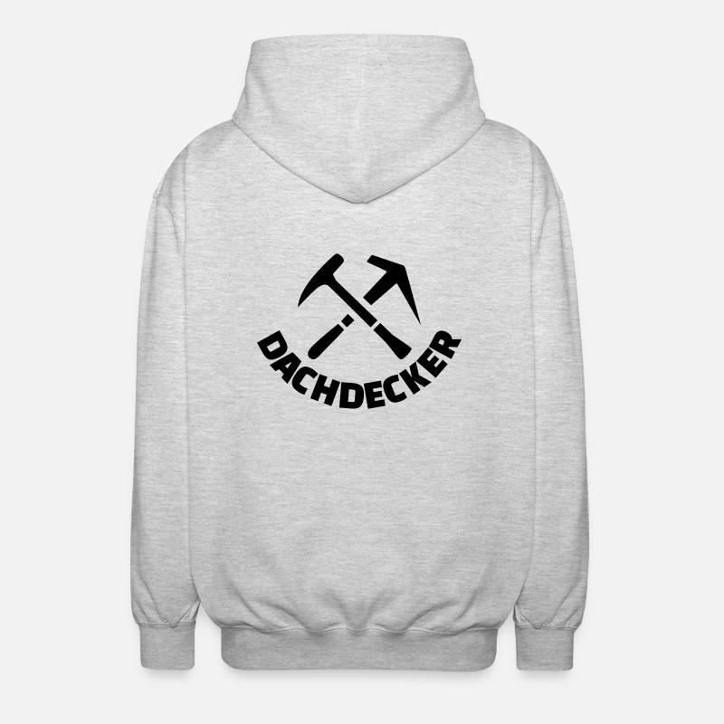 Dachdecker - Unisex Kapuzenjacke - Hellgrau meliert