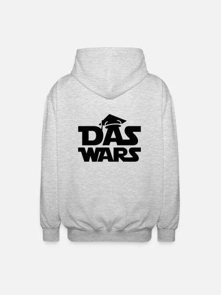 abi das wars - Unisex Kapuzenjacke - Hellgrau meliert
