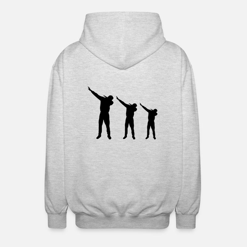 dabbing design - Unisex Kapuzenjacke - Hellgrau meliert