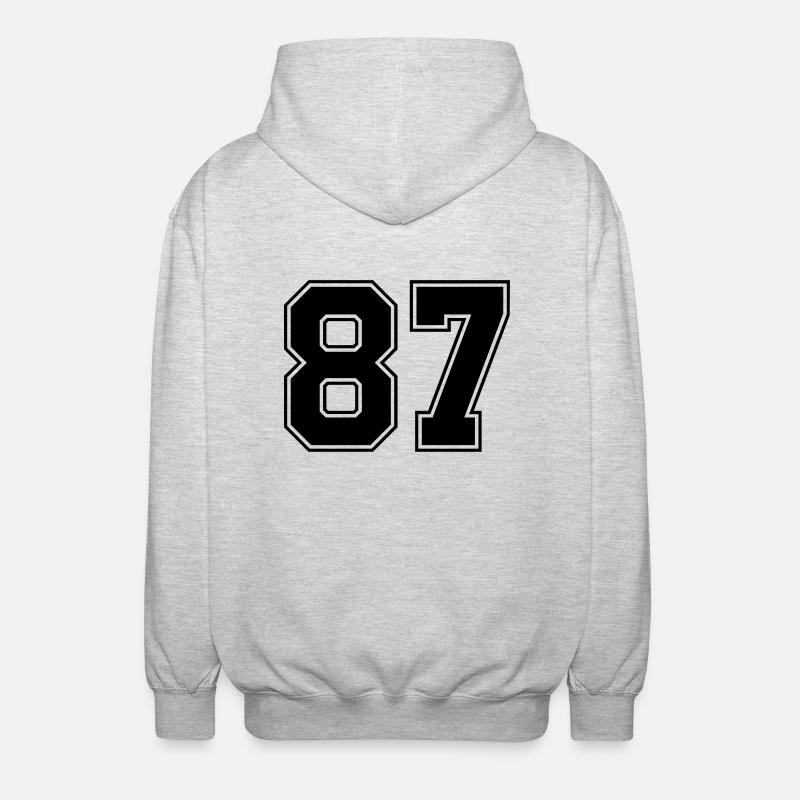 87 - Veste à capuche unisexe - gris clair chiné