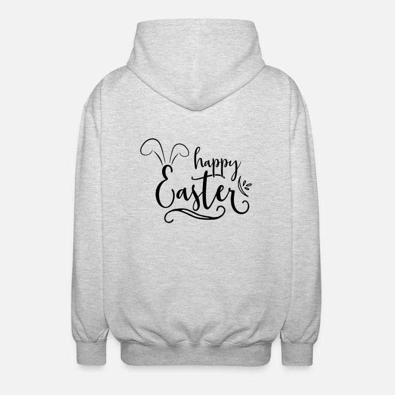 Joyeuses Pâques - Veste à capuche unisexe - gris clair chiné