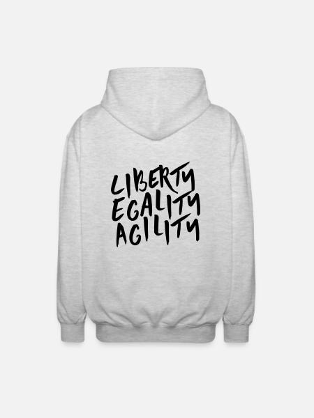 Liberty Egality Agility - Veste à capuche unisexe - gris clair chiné