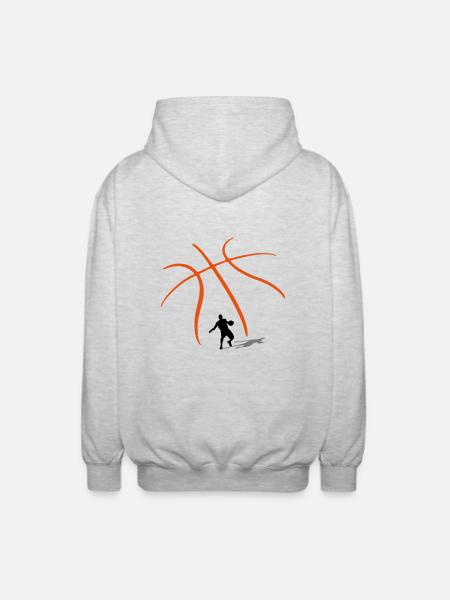 Basketball - Unisex Hooded Jacket - light heather grey