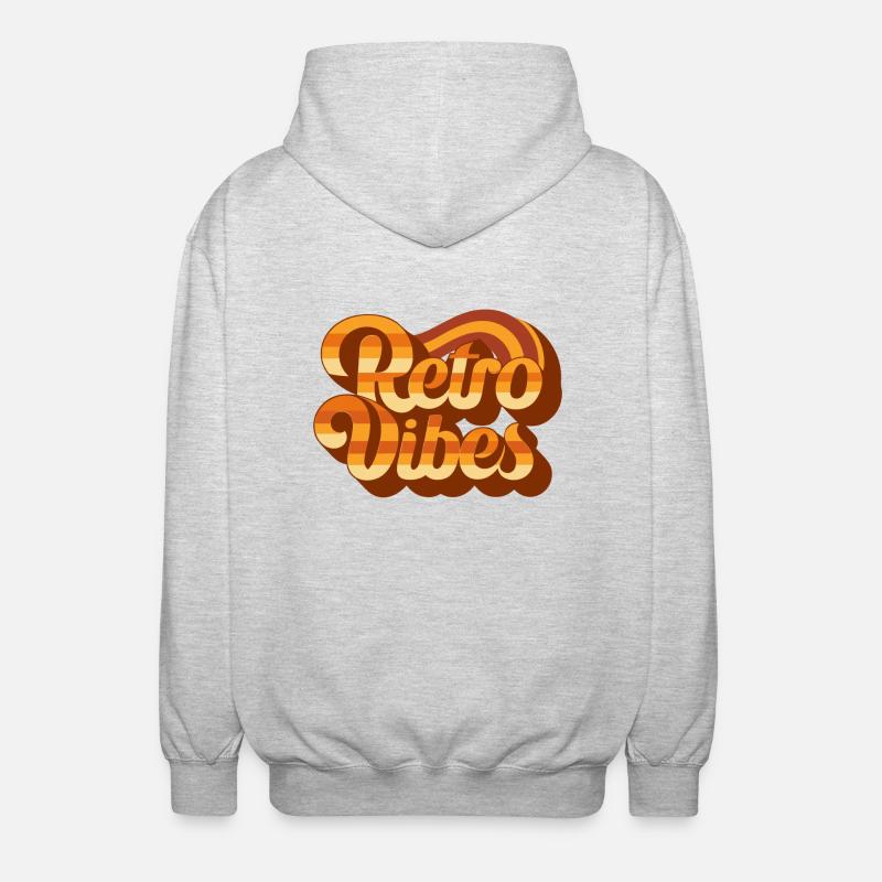Retro-Vibes - Unisex Kapuzenjacke - Hellgrau meliert