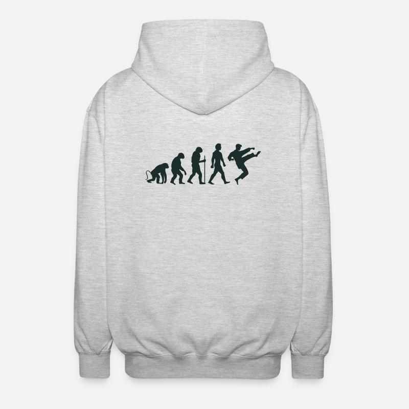 karate evolution - Unisex Kapuzenjacke - Hellgrau meliert