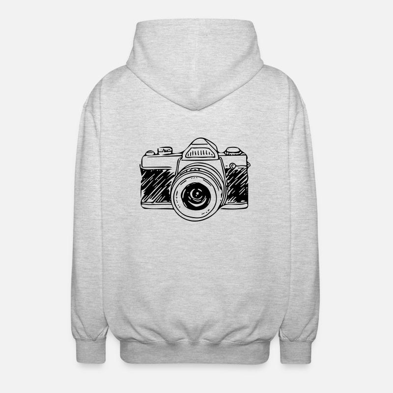 Caméra - Veste à capuche unisexe - gris clair chiné