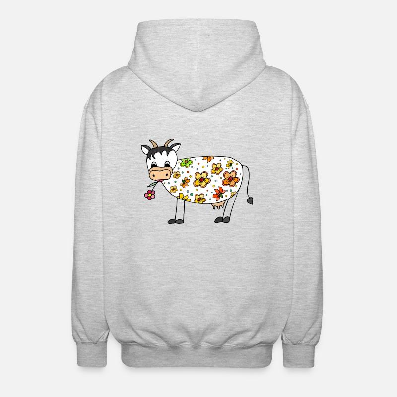 Cow - Unisex Hooded Jacket - light heather grey