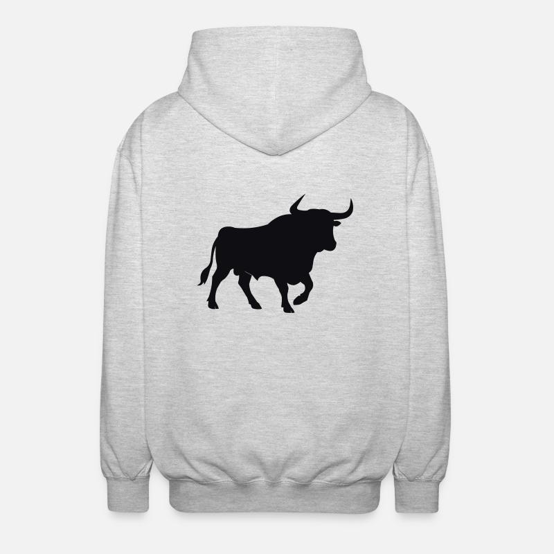 bull - Unisex Hooded Jacket - light heather grey